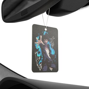 Anime Car Air Freshener Black Ice Scent Anime Auto Decor Otaku Rearview Mirror Tag Kawaii Car Accessory Perfect Gift for Anime Lovers image 3