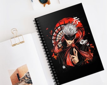 Anime Spiral Notebook | Kawaii Ruled Line Journal | 118 Page Anime Notebook for School & Notes | Otaku Stationery Gift | Anime Writing Book