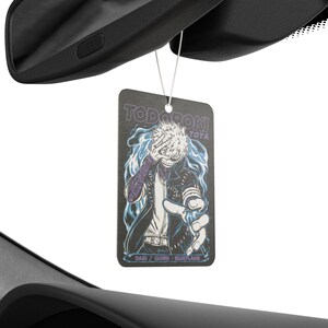 Anime Car Air Freshener Black Ice Scent Anime Auto Decor Otaku Rearview Mirror Tag Kawaii Car Accessory Perfect Gift for Anime Lovers image 3