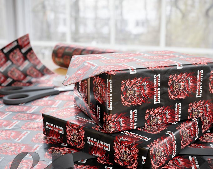 Anime Wrapping Paper, Kawaii Gift Wrap,  Otaku Birthday Wrap, Manga Pattern Paper, Christmas Anime Packaging, Cute Comic Gift Wrap Sheets