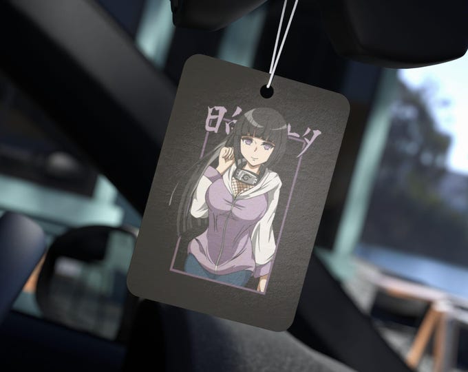 Anime Car Air Freshener Black Ice Scent Anime Auto Decor Otaku Rearview Mirror Tag Kawaii Car Accessory Perfect Gift for Anime Lovers