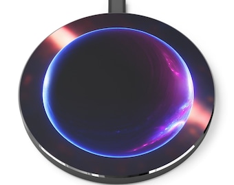 Space design Wireless Charger Pad – Fast Charging, Magnetic Charging Station, Universal for iPhone & Android, Cosmic Tech Gift, Holiday Gift