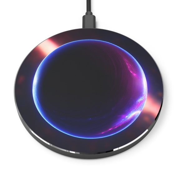Space design Wireless Charger Pad – Fast Charging, Magnetic Charging Station, Universal for iPhone & Android, Cosmic Tech Gift, Holiday Gift