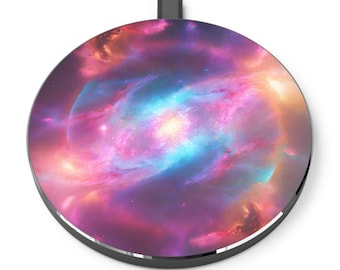 Nebula Space design Wireless Charger Pad Universal iPhone Android Charging Station Fast Charging Gift Holiday, Gifts for him or her