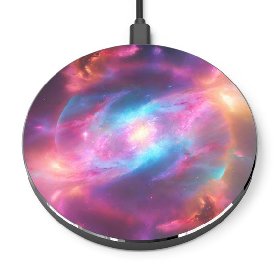 Nebula Space design Wireless Charger Pad Universal iPhone Android Charging Station Fast Charging Gift Holiday, Gifts for him or her