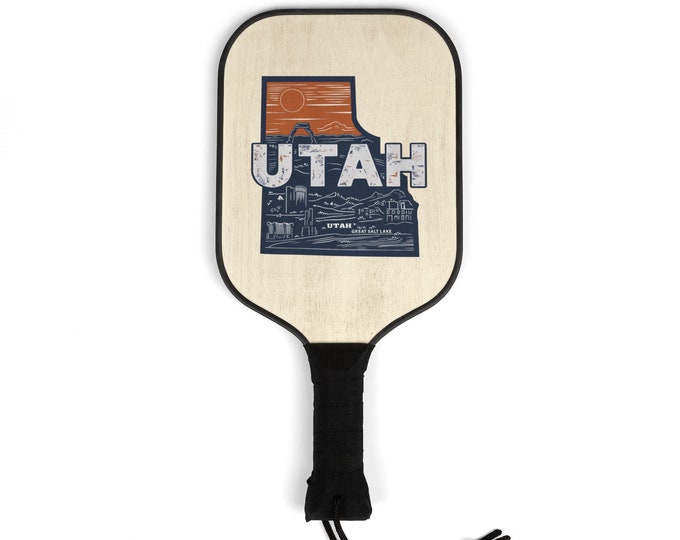 Pickleball Kit - Utah State- 2 Paddles | 2 Balls | Pickleball Gear for men and women | Pickle ball State Designs