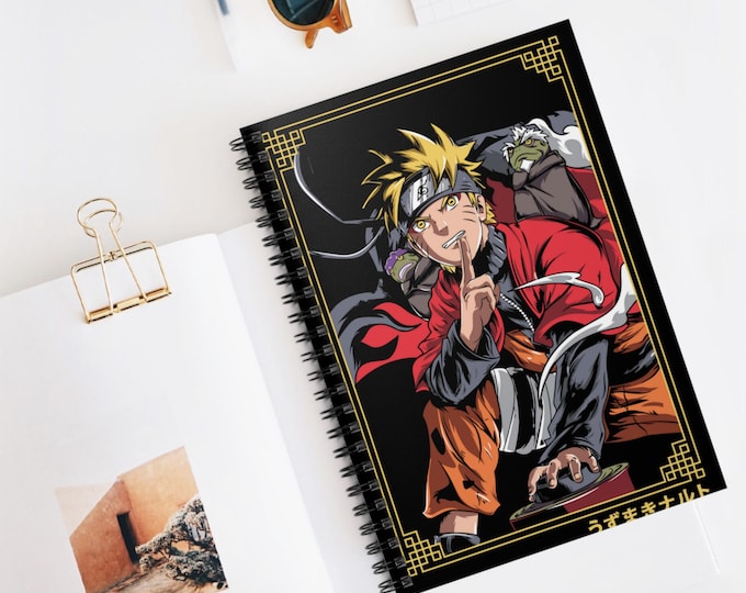 Anime Spiral Notebook | Kawaii Ruled Line Journal | 118 Page Anime Notebook for School & Notes | Otaku Stationery Gift | Anime Writing Book