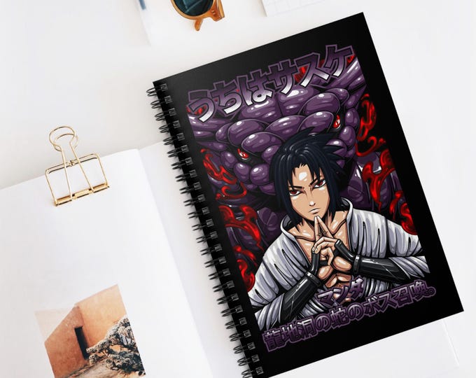 Anime Spiral Notebook | Kawaii Ruled Line Journal | 118 Page Anime Notebook for School & Notes | Otaku Stationery Gift | Anime Writing Book