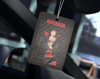 Anime Car Air Freshener Black Ice Scent Anime Auto Decor Otaku Rearview Mirror Tag Kawaii Car Accessory Perfect Gift for Anime Lovers