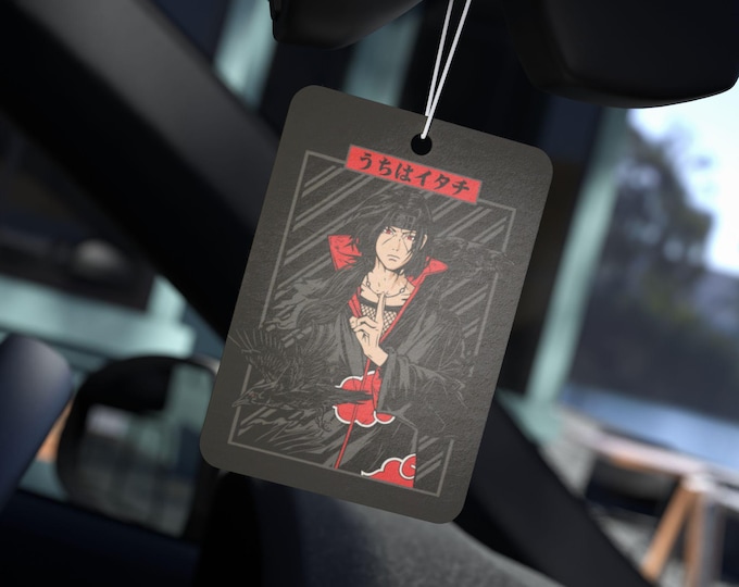 Anime Car Air Freshener Black Ice Scent Anime Auto Decor Otaku Rearview Mirror Tag Kawaii Car Accessory Perfect Gift for Anime Lovers