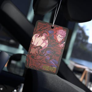 Anime Car Air Freshener Black Ice Scent Anime Auto Decor Otaku Rearview Mirror Tag Kawaii Car Accessory Perfect Gift for Anime Lovers image 1