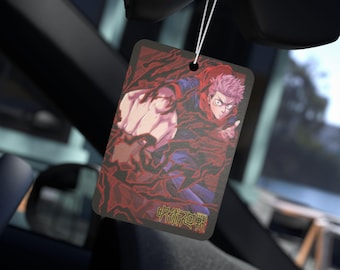 Anime Car Air Freshener Black Ice Scent Anime Auto Decor Otaku Rearview Mirror Tag Kawaii Car Accessory Perfect Gift for Anime Lovers