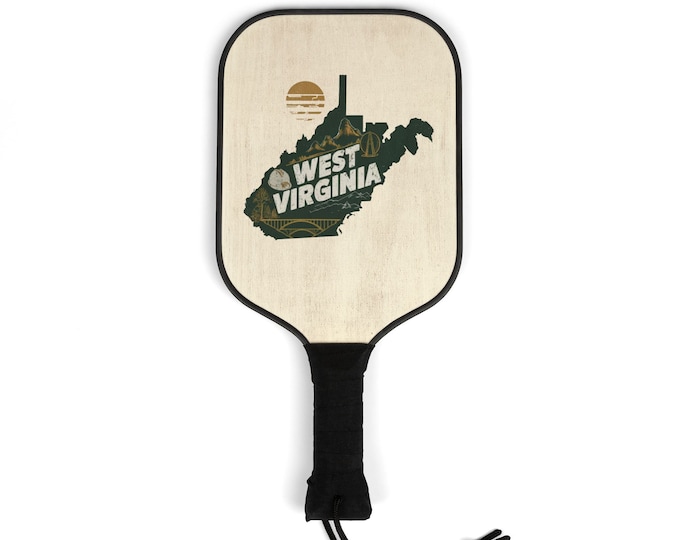 Pickleball Kit - West Virginia State- 2 Paddles | 2 Balls | Pickleball Gear for men and women | Pickle ball State Designs