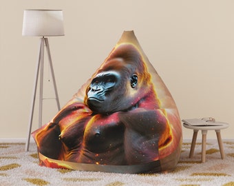 Ape Nebula Galaxy Space Bean Bag Chair Cover | Nebula Celestial Space | Bean Bag Cover for Teens and Adults | Home Decor | Dorm Room Decor