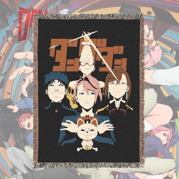 Anime & Manga Woven Blanket – 100% Cotton Throw with Fringe, Otaku Room Decor, Cozy Anime Gift, Wall Tapestry or Couch Accent
