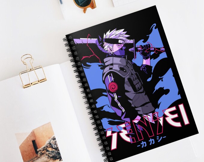 Anime Spiral Notebook | Kawaii Ruled Line Journal | 118 Page Anime Notebook for School & Notes | Otaku Stationery Gift | Anime Writing Book