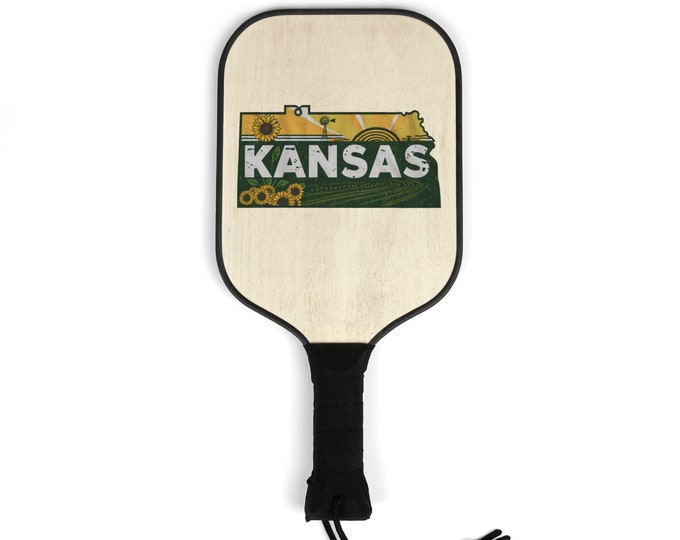Pickleball Kit - Kansas State- 2 Paddles | 2 Balls | Pickleball Gear for men and women | Pickle ball State Designs
