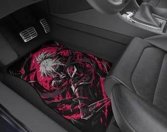 Anime Car Mats - Set of 4 - Custom Car Mats With Non-Slipping Backing - Luxury Car Mats - Elegant Car Mats for Men and Women