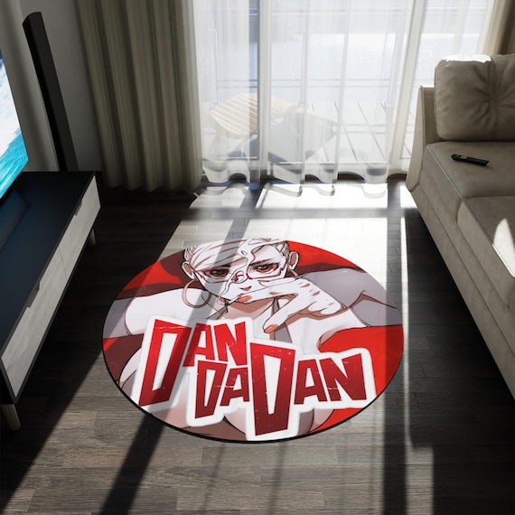 Anime & Manga Round Rug – 60" Otaku Room Decor, Gaming Floor Mat, Anime Watch Party Gift, Durable Chenille Rug for Bedroom or Den