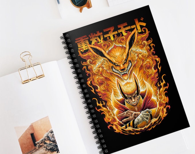 Anime Spiral Notebook | Kawaii Ruled Line Journal | 118 Page Anime Notebook for School & Notes | Otaku Stationery Gift | Anime Writing Book