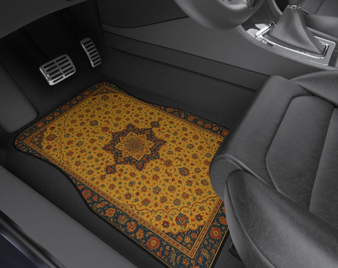 Colorful Persian-Inspired Car Mats - Set of 4 - Custom Car Mats With Non-Slipping Backing - Luxury Car Mats - Elegant Car Mats - Car Gift