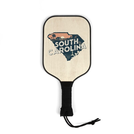 South Carolina Pickleball Kit–2 Paddles, 2 Balls| State Design Pickleball Set for Men & Women| Pickleball Gear Gift for Players, Fans, Kids