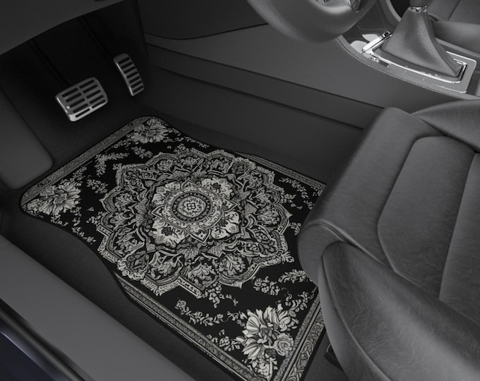 Colorful Persian-Inspired Car Mats - Set of 4 - Custom Car Mats With Non-Slipping Backing - Luxury Car Mats - Elegant Car Mats - Car Gift