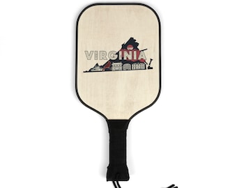 Virginia Pickleball Kit–2 Paddles, 2 Balls| State Design Pickleball Set for Men & Women| Pickleball Gear Gift for Players, Fans, Kids