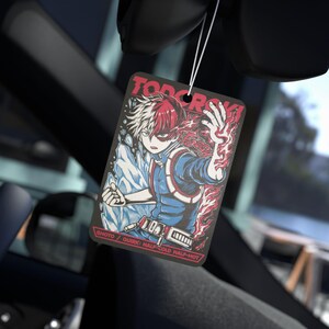 Anime Car Air Freshener Black Ice Scent Anime Auto Decor Otaku Rearview Mirror Tag Kawaii Car Accessory Perfect Gift for Anime Lovers image 1