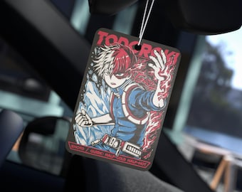 Anime Car Air Freshener Black Ice Scent Anime Auto Decor Otaku Rearview Mirror Tag Kawaii Car Accessory Perfect Gift for Anime Lovers