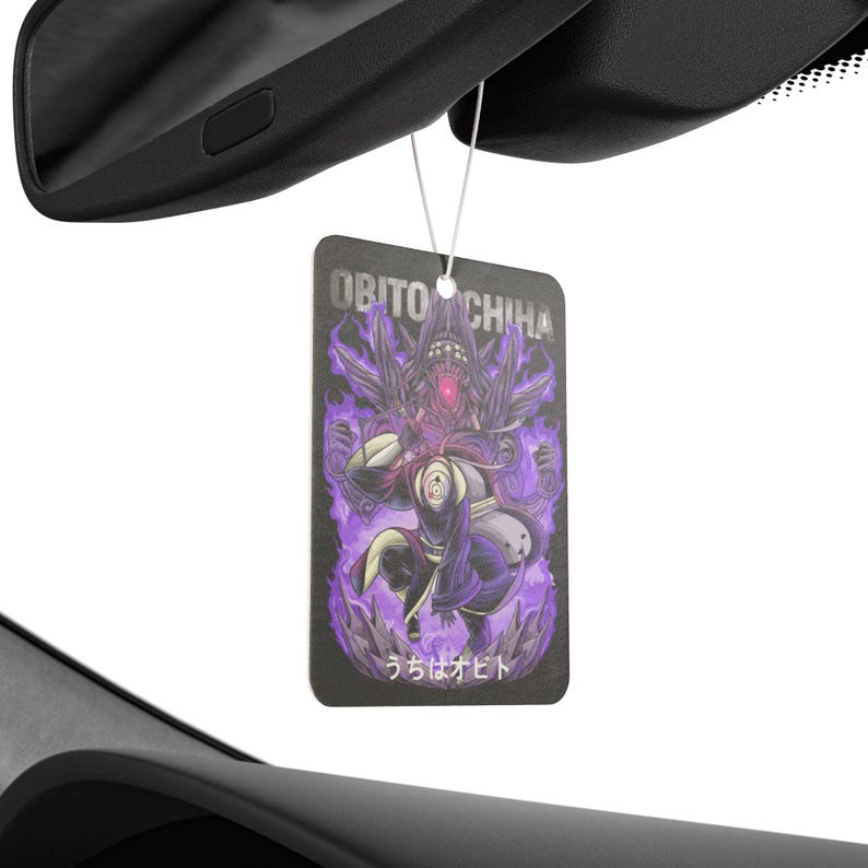 Ambientador de coche de anime con aroma a hielo negro, decoración de coche de anime, etiqueta para espejo retrovisor Otaku, accesorio kawaii para coche, regalo perfecto para amantes del anime. imagen 3