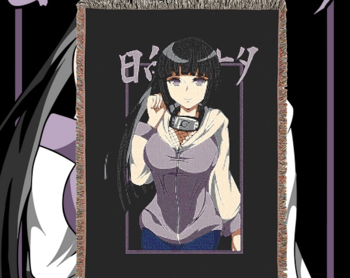 Anime & Manga Blankets - Woven 100% Premium Cotton Anime Throw Blanket with Colorful Fringe - Cozy Home Decor, Wall Tapestry, Gift