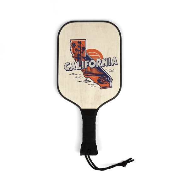 California Pickleball Kit–2 Paddles, 2 Balls| State Design Pickleball Set for Men & Women| Pickleball Gear Gift for Players, Fans, and Kids