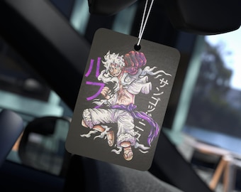 Anime Car Air Freshener Black Ice Scent Anime Auto Decor Otaku Rearview Mirror Tag Kawaii Car Accessory Perfect Gift for Anime Lovers