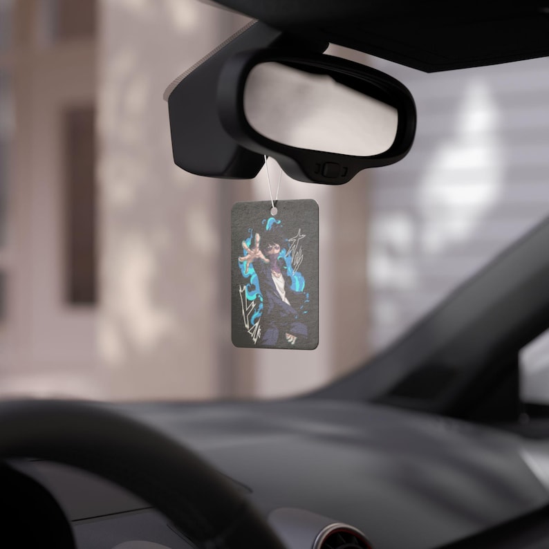 Anime Car Air Freshener Black Ice Scent Anime Auto Decor Otaku Rearview Mirror Tag Kawaii Car Accessory Perfect Gift for Anime Lovers image 4