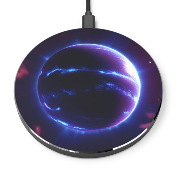 Space design Wireless Charger Pad – Fast Charging, Magnetic Charging Station, Universal for iPhone & Android, Cosmic Tech Gift, Holiday Gift