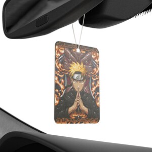Anime Car Air Freshener Black Ice Scent Anime Auto Decor Otaku Rearview Mirror Tag Kawaii Car Accessory Perfect Gift for Anime Lovers image 3