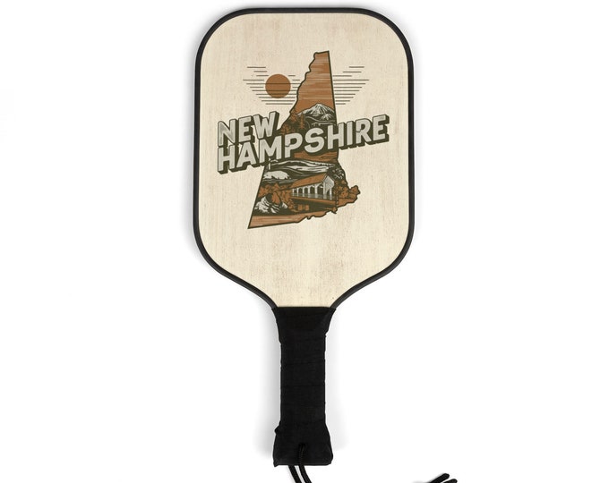 Pickleball Kit - New Hampshire State- 2 Paddles | 2 Balls | Pickleball Gear for men and women | Pickle ball State Designs