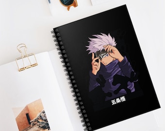 Anime Spiral Notebook | Kawaii Ruled Line Journal | 118 Page Anime Notebook for School & Notes | Otaku Stationery Gift | Anime Writing Book
