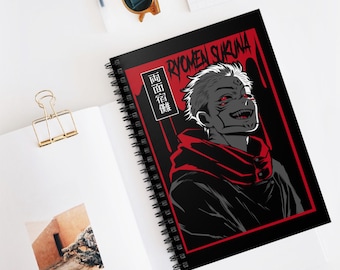 Anime Spiral Notebook | Kawaii Ruled Line Journal | 118 Page Anime Notebook for School & Notes | Otaku Stationery Gift | Anime Writing Book