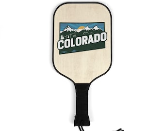 Colorado Pickleball Kit–2 Paddles, 2 Balls| State Design Pickleball Set for Men & Women| Pickleball Gear Gift for Players, Fans, and Kids