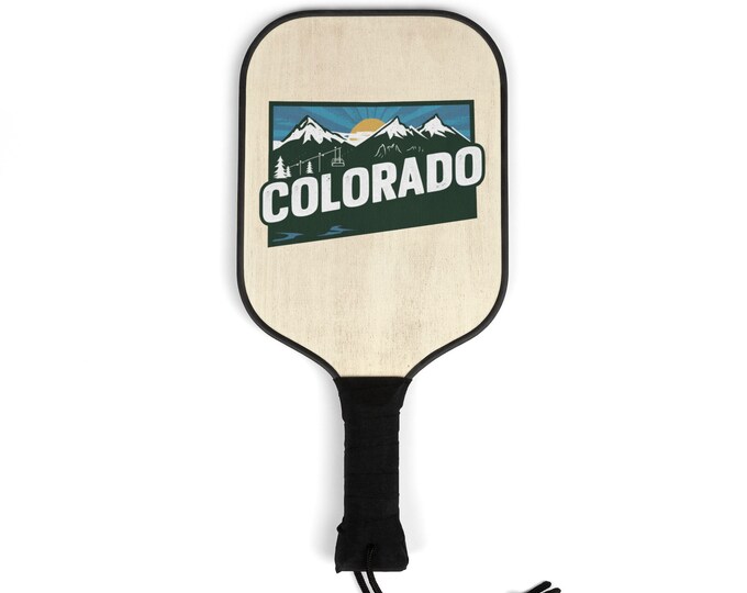 Colorado Pickleball Kit–2 Paddles, 2 Balls| State Design Pickleball Set for Men & Women| Pickleball Gear Gift for Players, Fans, and Kids