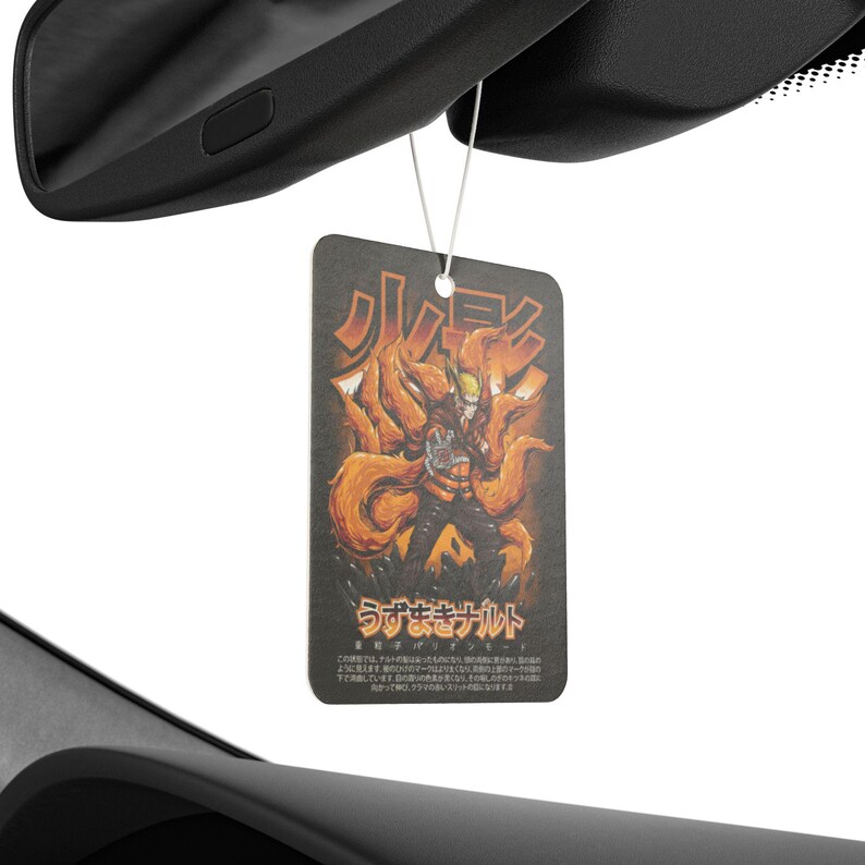 Anime Car Air Freshener Black Ice Scent Anime Auto Decor Otaku Rearview Mirror Tag Kawaii Car Accessory Perfect Gift for Anime Lovers image 3