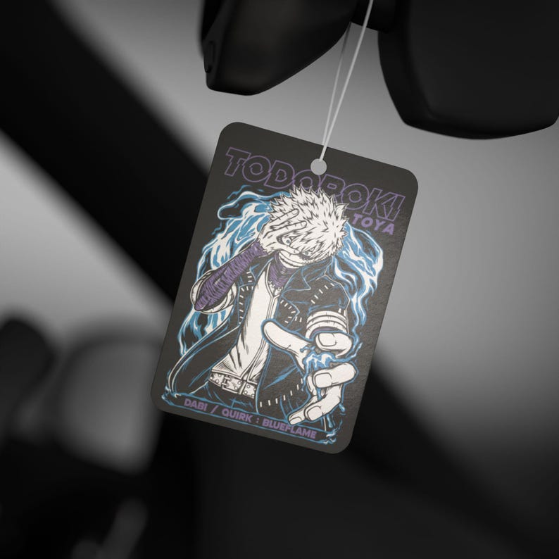 Anime Car Air Freshener Black Ice Scent Anime Auto Decor Otaku Rearview Mirror Tag Kawaii Car Accessory Perfect Gift for Anime Lovers image 5