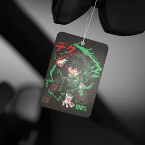 Anime Car Air Freshener Black Ice Scent Anime Auto Decor Otaku Rearview Mirror Tag Kawaii Car Accessory Perfect Gift for Anime Lovers image 5