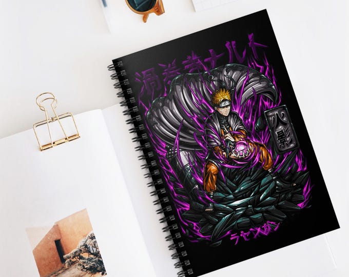 Anime Spiral Notebook | Kawaii Ruled Line Journal | 118 Page Anime Notebook for School & Notes | Otaku Stationery Gift | Anime Writing Book