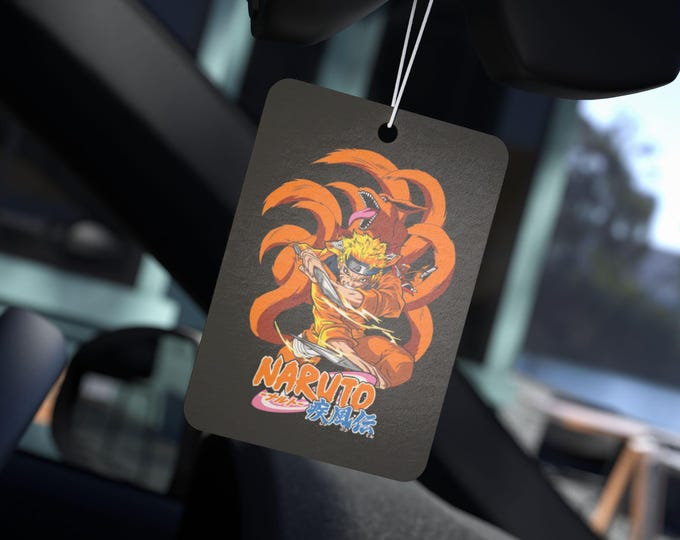Anime Car Air Freshener Black Ice Scent Anime Auto Decor Otaku Rearview Mirror Tag Kawaii Car Accessory Perfect Gift for Anime Lovers