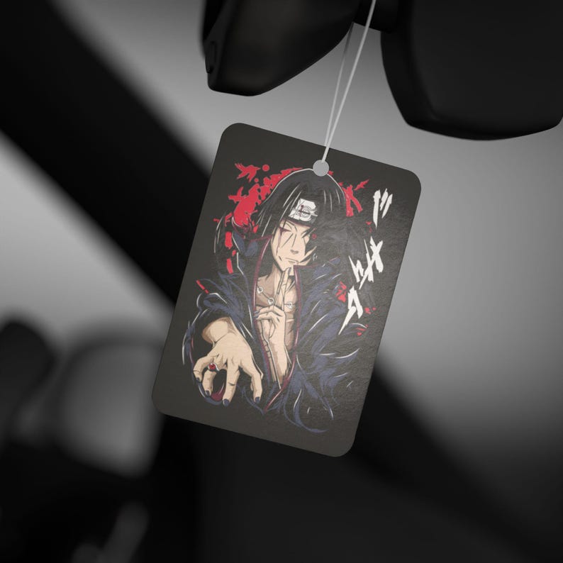 Anime Car Air Freshener Black Ice Scent Anime Auto Decor Otaku Rearview Mirror Tag Kawaii Car Accessory Perfect Gift for Anime Lovers image 5