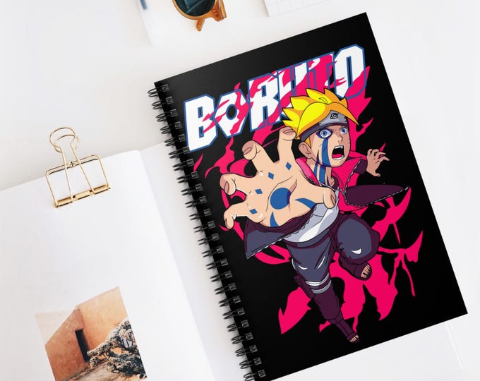 Anime Spiral Notebook | Kawaii Ruled Line Journal | 118 Page Anime Notebook for School & Notes | Otaku Stationery Gift | Anime Writing Book