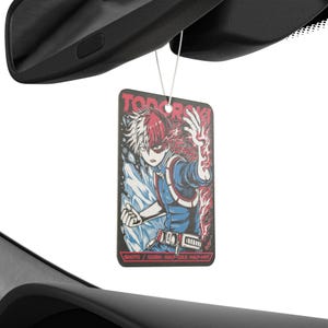 Anime Car Air Freshener Black Ice Scent Anime Auto Decor Otaku Rearview Mirror Tag Kawaii Car Accessory Perfect Gift for Anime Lovers image 3